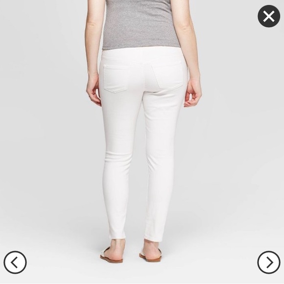 White Maternity Skinny Jeans - Picture 2 of 3